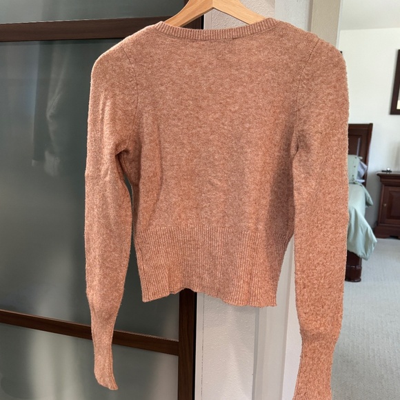 Express Cropped Cardigan - Blush/Heather Pink Size S - Picture 5 of 10